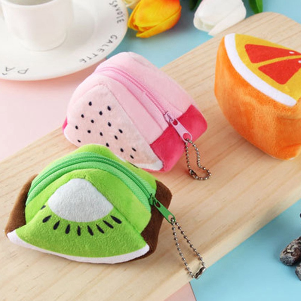 Ví Tiền Xu Hình Trái Cây Dễ Thương Cho Nữ