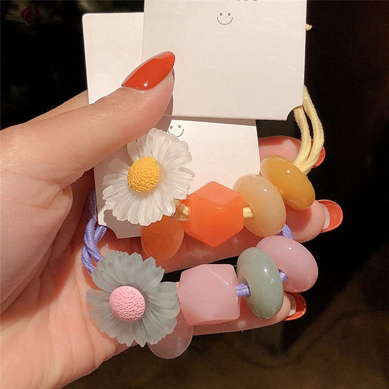 Dây Buộc Tóc Hình Bông Hoa Dễ Thương Cho Nữ