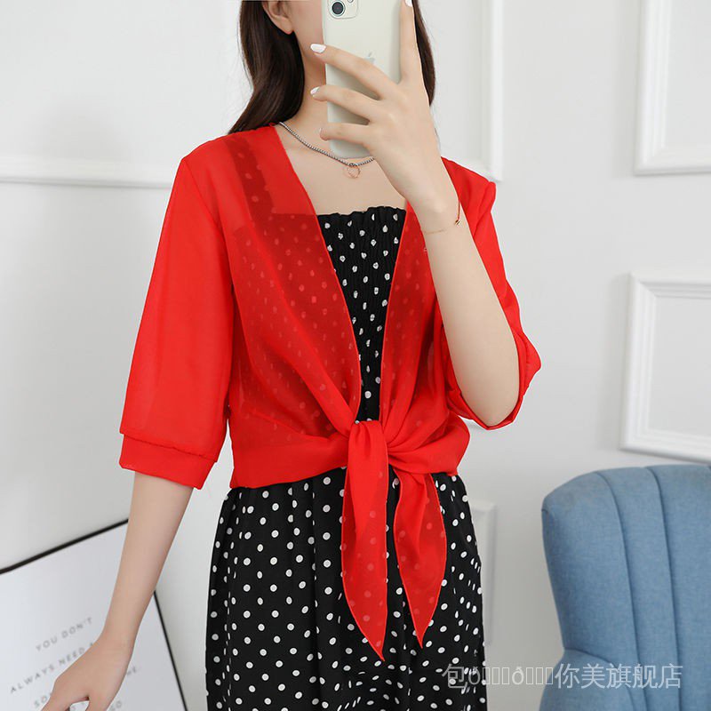 Áo Khoác Cardigan Chiffon Mỏng Dáng Ngắn Cỡ Lớn Chống Nắng Cho Nữ | BigBuy360 - bigbuy360.vn