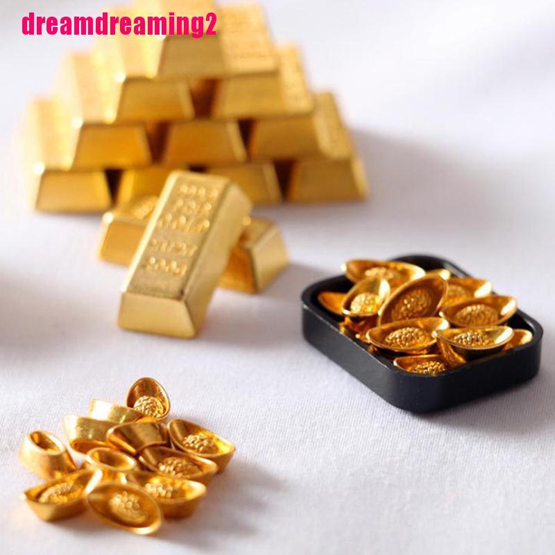 Mô Hình Gạch Vàng Mini Tỉ Lệ 1: 12 Trang Trí Nhà Búp Bê