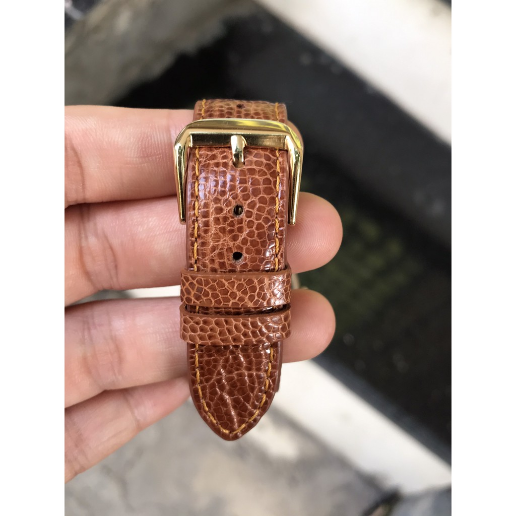 Đồng hồ nam CYMA cơ cót, có kim trôi, niềng mạ vàng, thiết kế đơn giản thanh lịch, dây da - Chính hãng