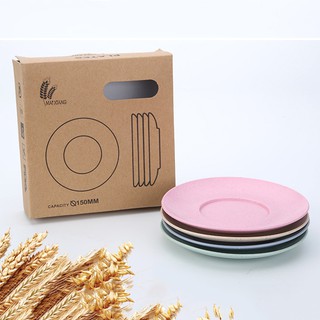 Set 2 đĩa nhựa lúa mì tròn 14cm