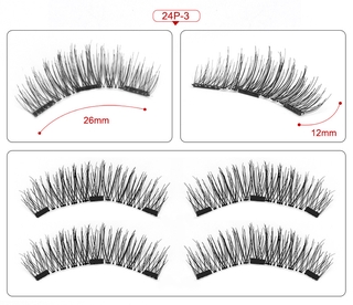 Cặp (4 Miếng) Lông Mi Giả 3D Nam Châm Trang Điểm Mắt