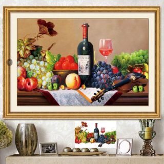 Tranh đính đá hoa quả 120x80cm