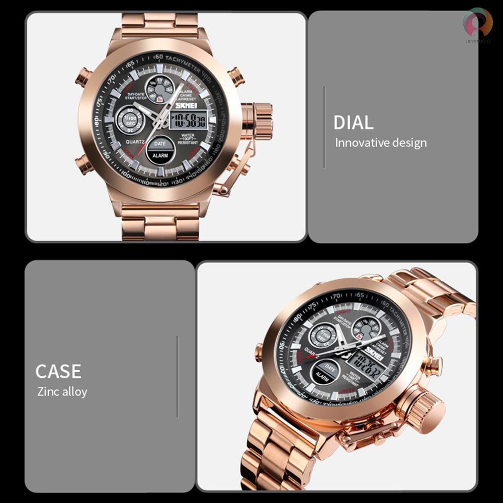 Đồng Hồ Quartz Skmei 1515 Chống Nước 3atm Đa Năng