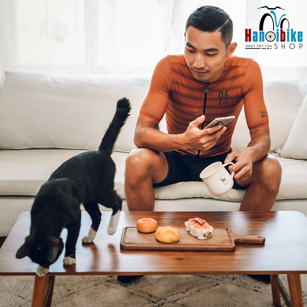 Áo đạp xe Monton ngắn tay 06AM BROWN