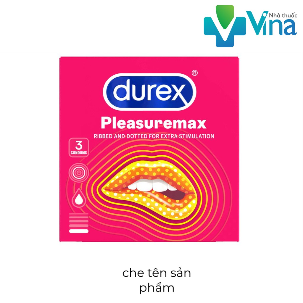 Bao cao su Durex Pleasuremax  Hộp 3-12 bao