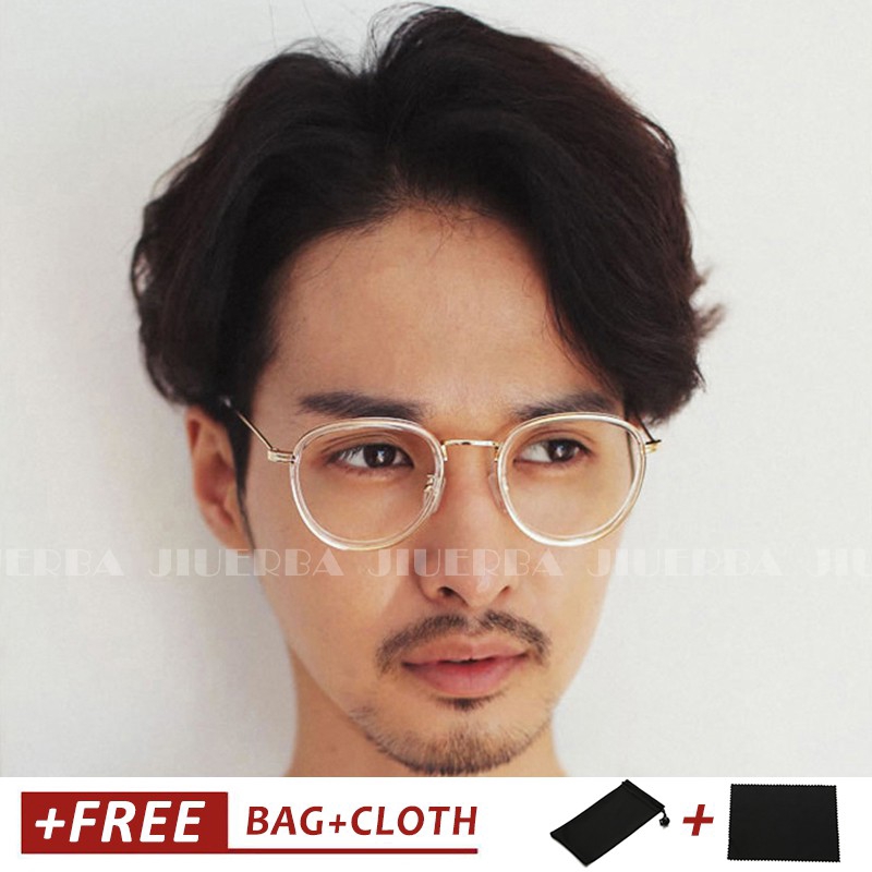 Mắt kính gọng tròn phong cách retro Hàn Quốc