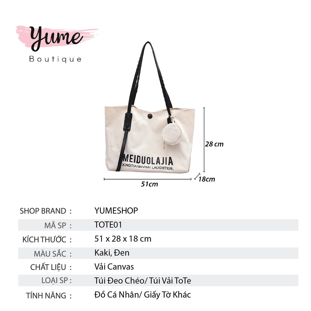 [Giá Rẻ] Túi Tote,Vải Canvas Cỡ Lớn, Thời Trang, Đựng Được Nhiều Đồ 2021