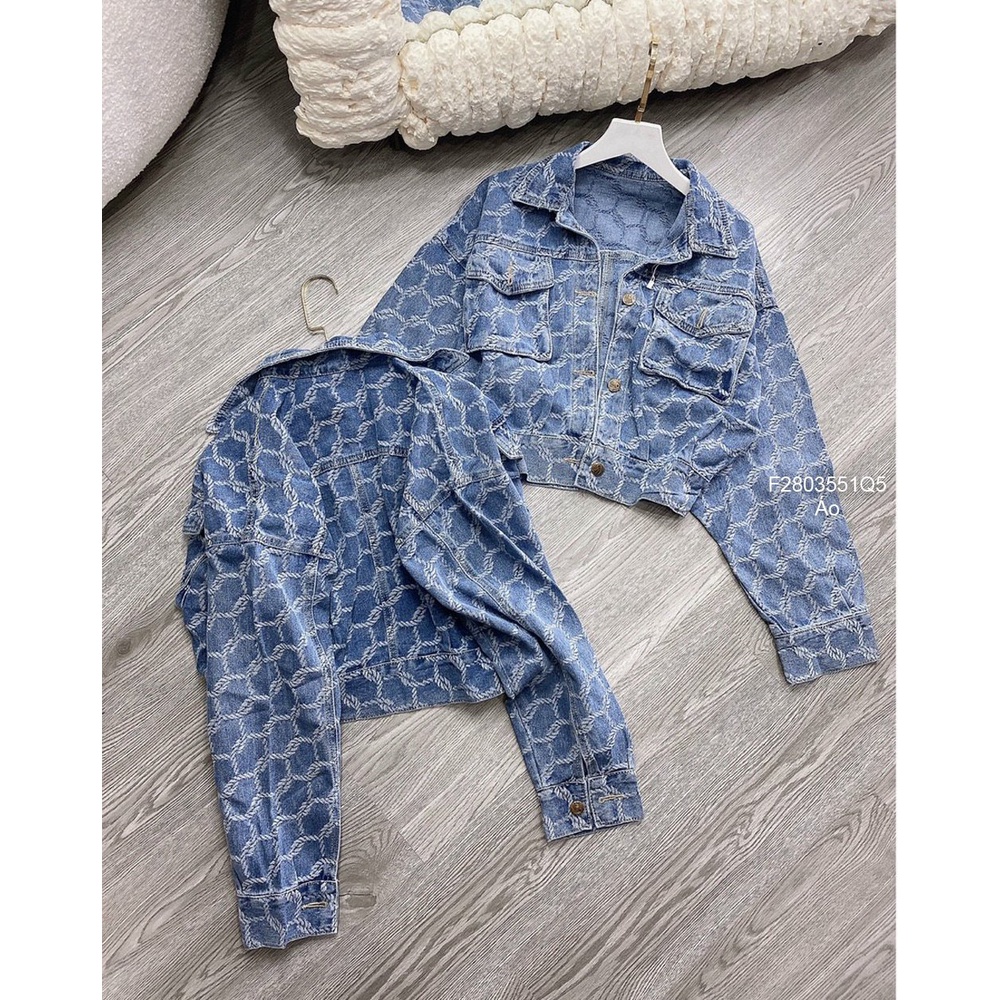 ÁO KHOÁC JEAN DỆT HOẠ TIẾT FORM LỬNG!