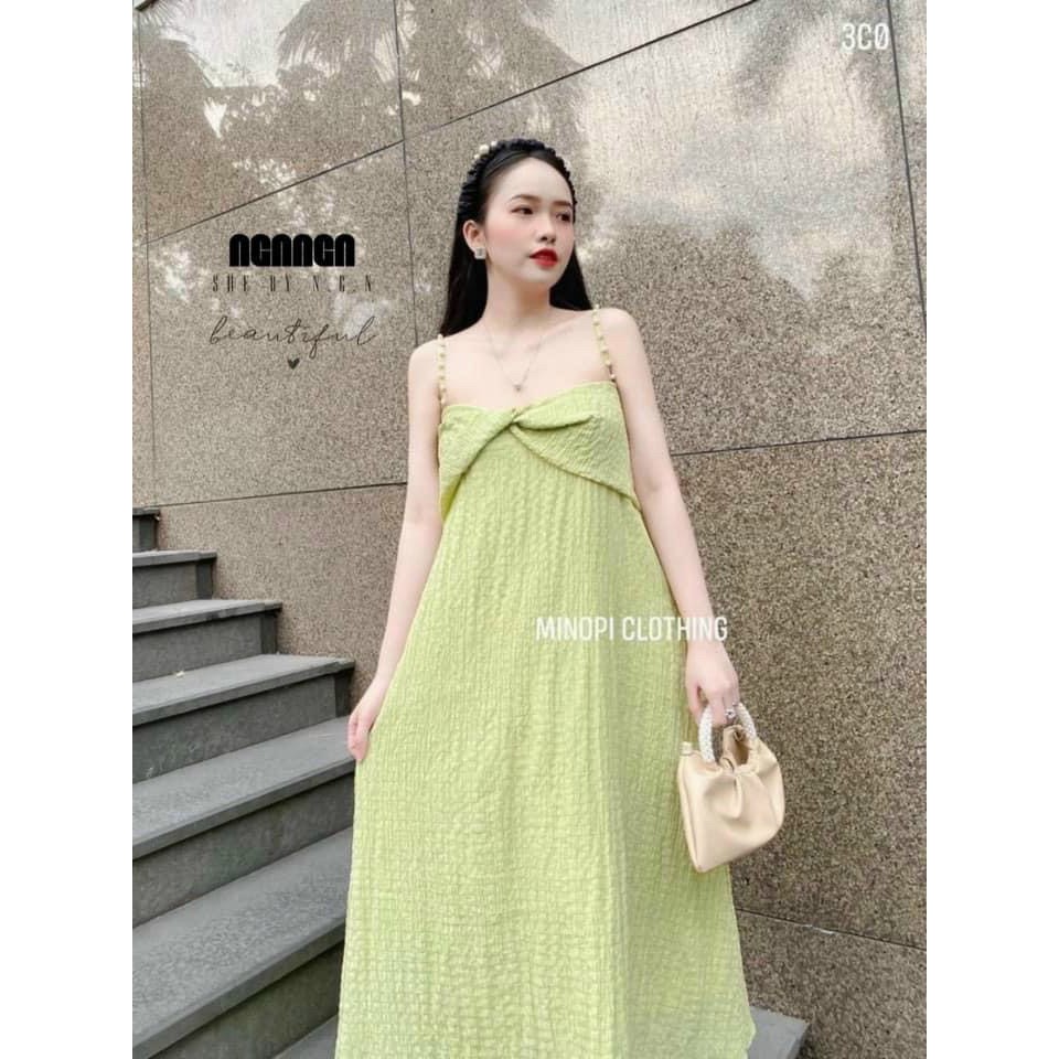 VÁY 2 DÂY MAXI XỐP XOẮN NGỰC CHO NỮ | BigBuy360 - bigbuy360.vn