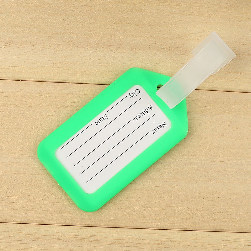 Thẻ Hành Lý Nametag Nhựa Trơn Cứng Nhiều Màu Chống Thất Lạc - Shine House