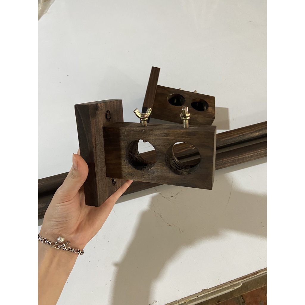 Thanh gỗ treo rèm, phong cách vintage, decor ttrang trí nhà cửa