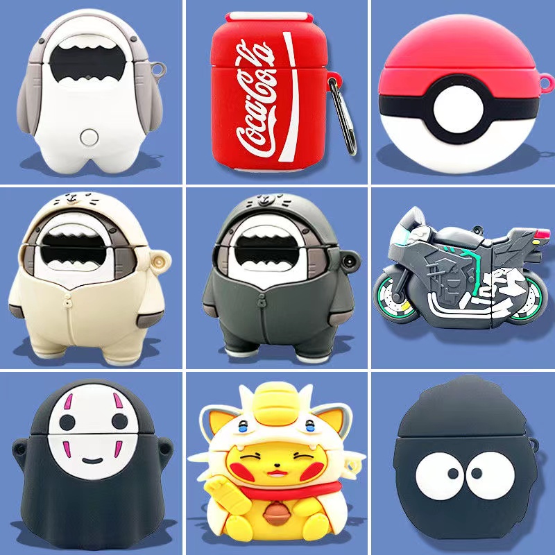 Vỏ Bảo Vệ Hộp Sạc Tai Nghe Redmi Buds 3 Lite Youth Mềm Họa Tiết Hoạt Hình Cá Mập Và Máy Chơi Game