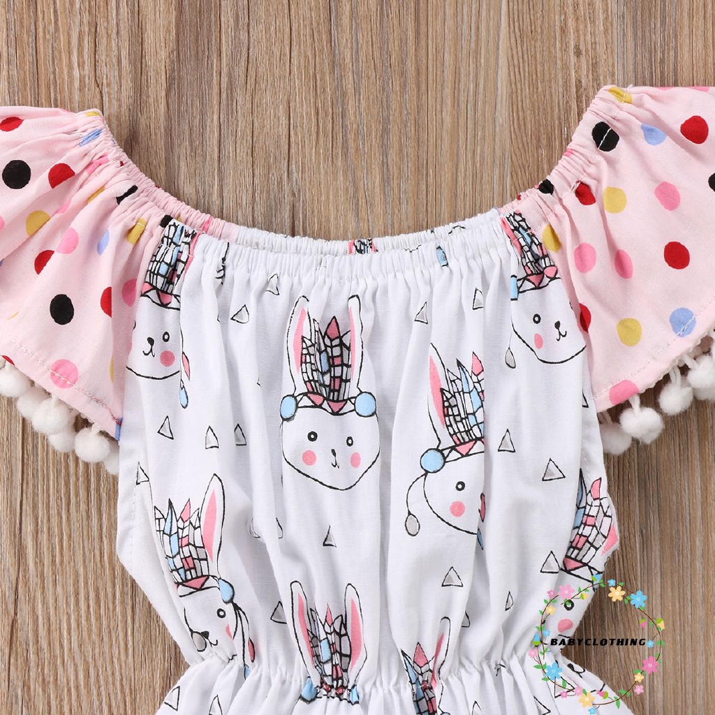 Bộ Bodysuit Một Mảnh Hình Thỏ Phục Sinh Dễ Thương Cho Bé