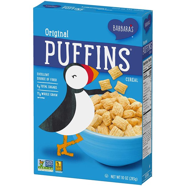 Ngũ cốc  Barbara's Puffins Original Cereal, Non-GMO Vegan 283gr