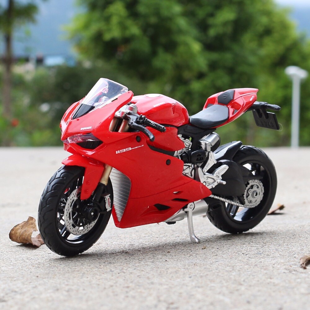 XE MÔ HÌNH MOTO Siêu xe Ducati 1199 Panigale Đỏ - MAISTO tỷ lệ 1:18