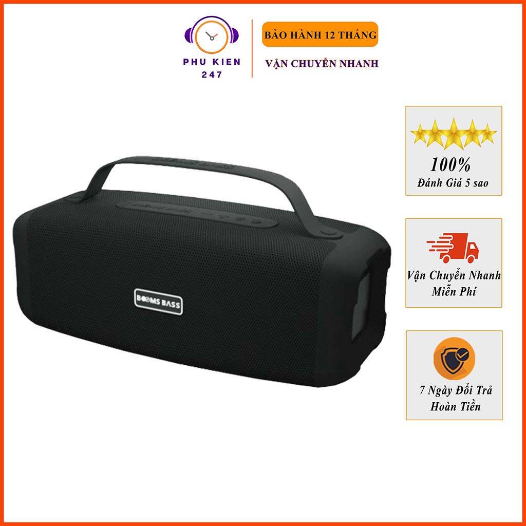 Loa Bluetooth BoomBass Âm Thanh Sống Động, Bass Cực Mạnh, Pin Khỏe, Kiểu Dáng Mới Chất Lượng Âm Thanh Đẳng Cấp