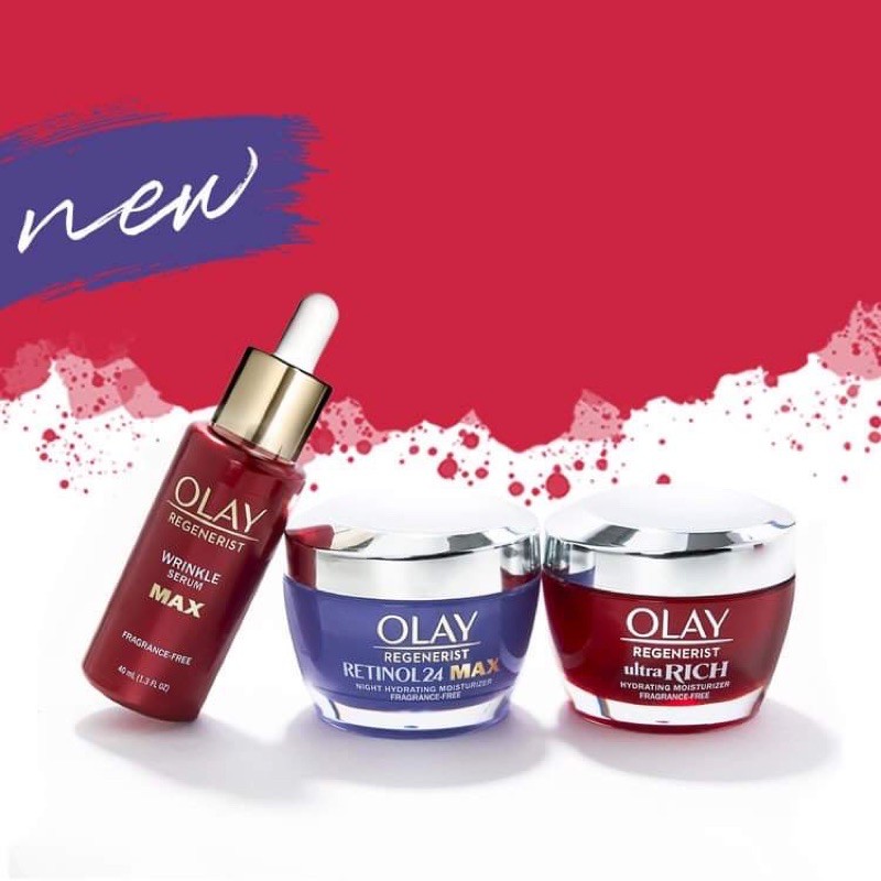 [Hàng Mỹ]Tinh Chất làm mờ nếp nhăn Olay Wrinkle Serum Max Fragrance Free 40ml