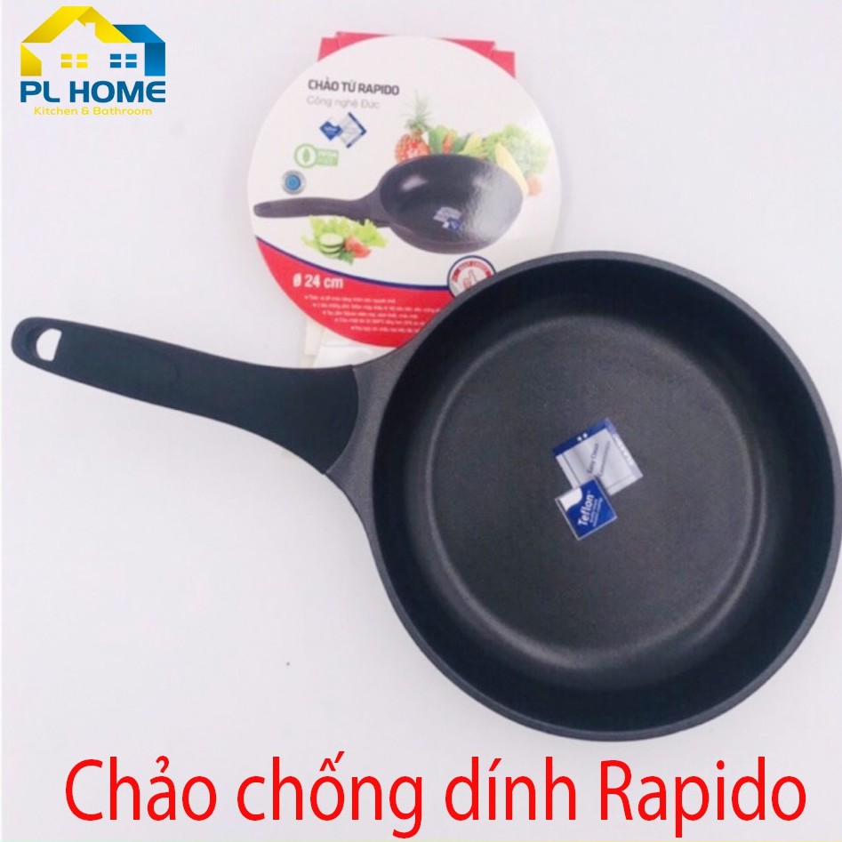 Chảo chống dính bếp từ Rapido Size 24 đáy chấm Teflon