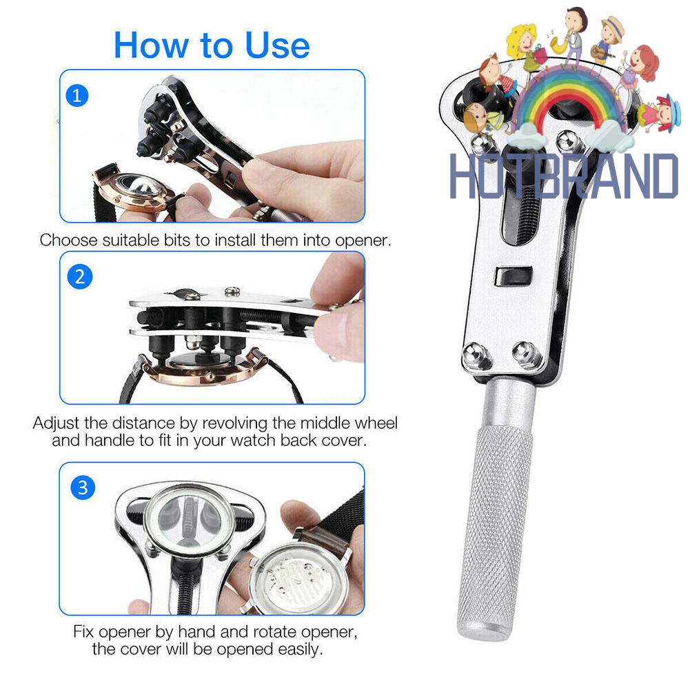 Bộ Dụng Cụ Tháo Lắp Pin Đồng Hồ Đeo Tay 18 Chấu Chuyên Dụng Chất Lượng Cao