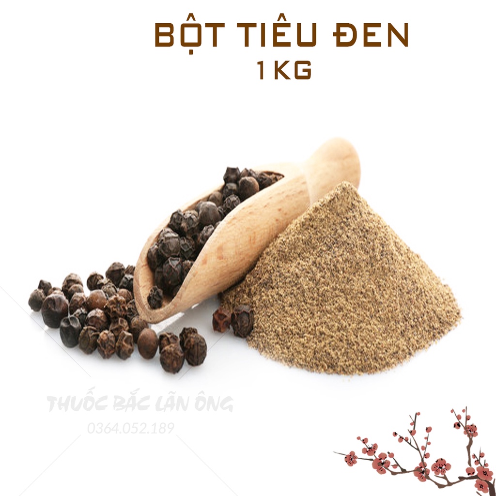 Bột tiêu đen rang xay nguyên chất 1kg (Hạt tiêu đen cay nồng tự nhiên)