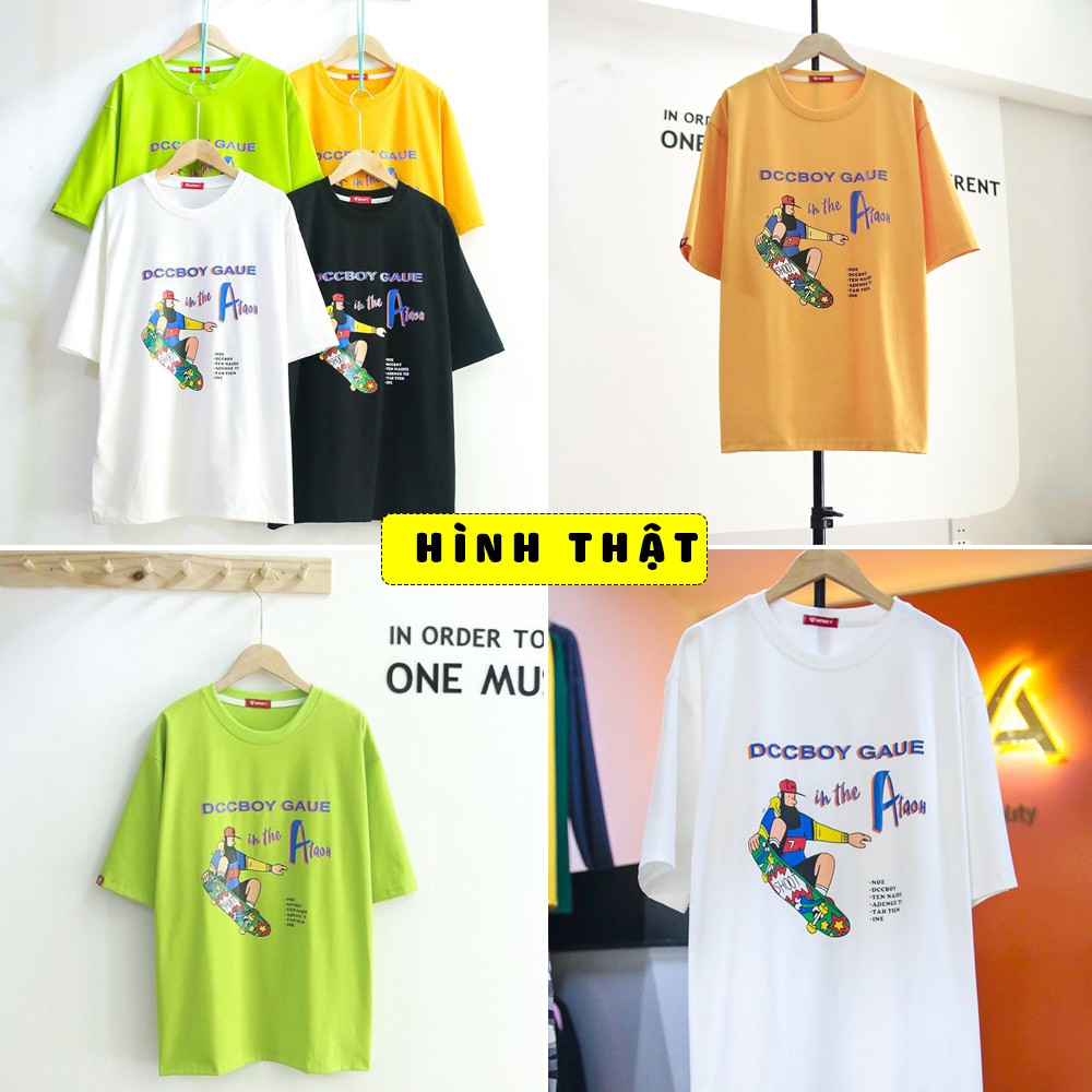 Áo Phông From Rộng In Hình DC Boy💖 FREESHIP 💖 Áo Thun Ngắn Tay Unisex Nam Nữ Không Cổ - Áo Thun Tay Lỡ Form Rộng 4 Màu | BigBuy360 - bigbuy360.vn