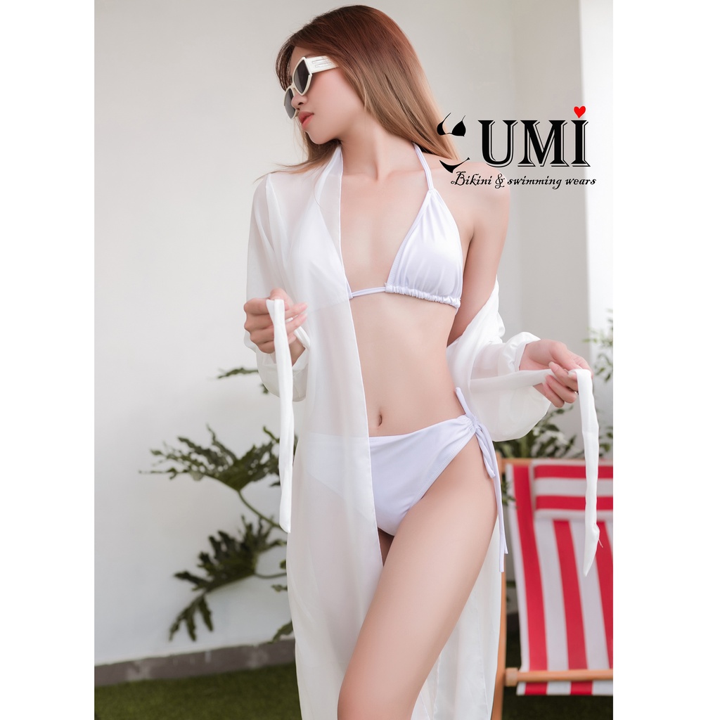 Áo choàng đi biển, áo khoác bikini voan mỏng tua rua-bikinistore