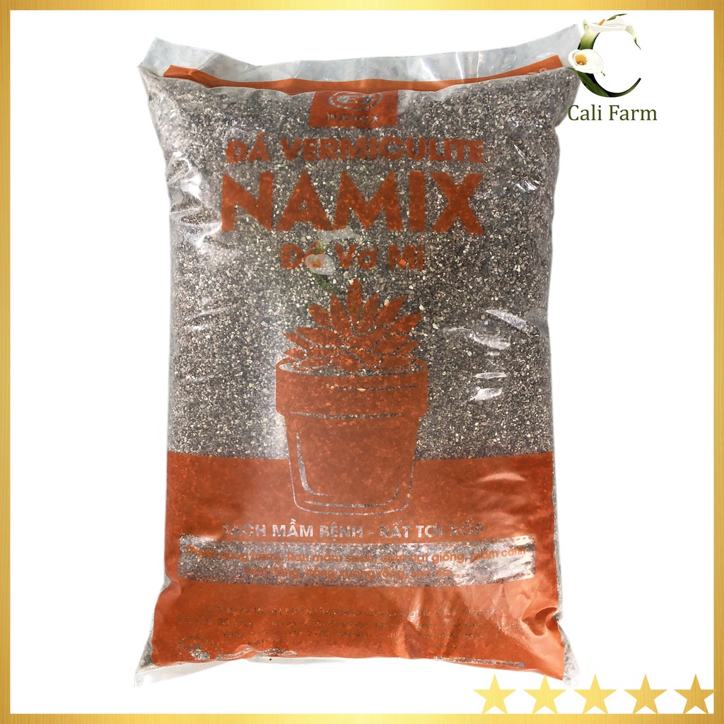 Đá Vermiculite ( Vơ Mi) Namix giá thể trồng rau mầm và hoa, cây cảnh túi 5dm3 (800gram)