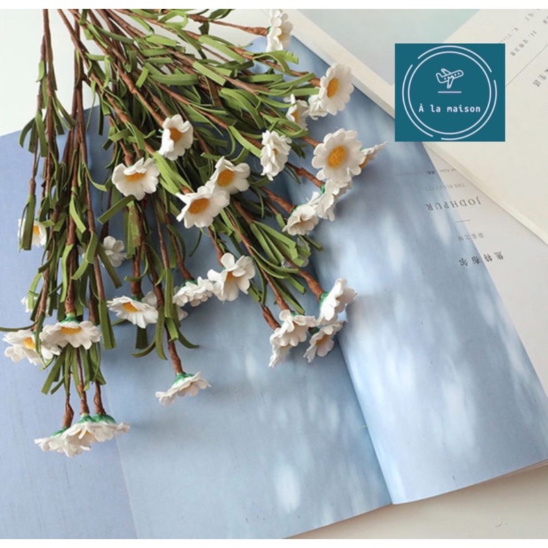 Cành hoa cúc nhí 8 nhánh hoa xinh xắn đáng yêu decor trang trí chụp hình
