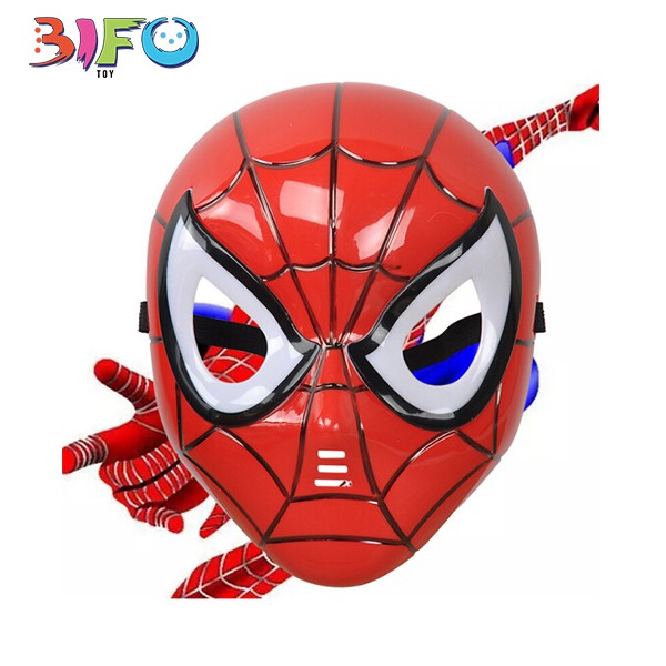 [🏮Ưu đãi khủng toàn shop🏮] Đồ chơi cho bé Mặt nạ 3D có đèn siêu nhân Spider Man