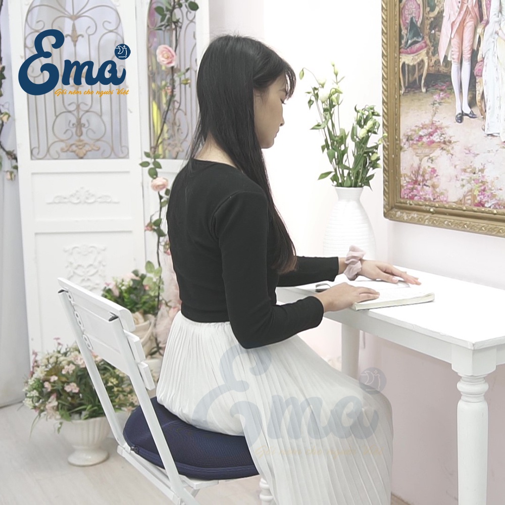 Gối lót y tế chống trĩ Ema giảm đau xương cụt, ê mỏi mông cho dân văn phòng, bà bầu, người phải ngồi lâu