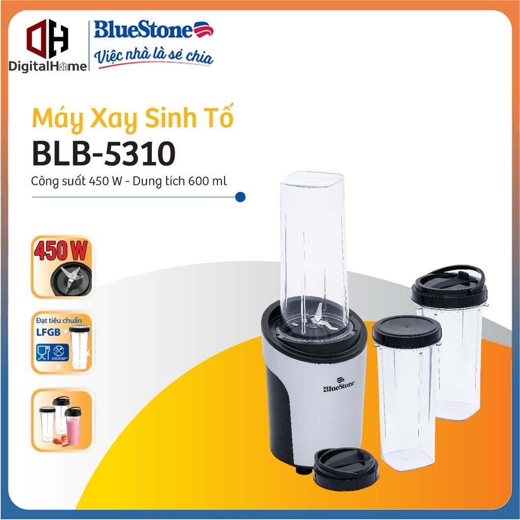 Máy Xay Sinh Tố BlueStone Personal Blender BLB 5310, Dung Tích 600ML, Công Suấ 450W, Bảo Hành Chính Hãng 2 Năm