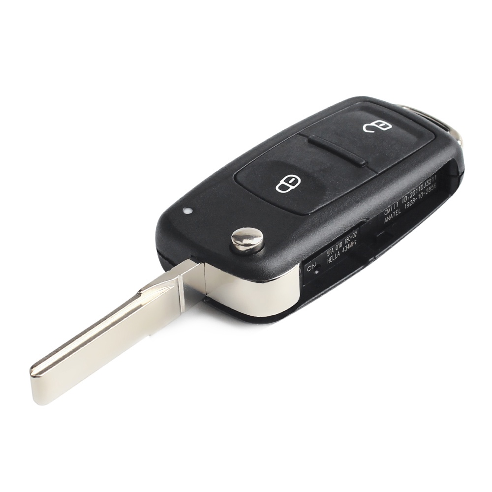 Thích hợp cho volkswagen tiguan golf speedy polo mk6 undrawn boundaries blade fob thương hiệu mới 3 nút lật điều khiển từ xa hộp đựng chìa khóa gấp