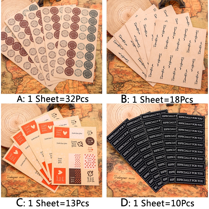 Nhãn dán đóng phong bì trang trí sổ tay kiểu châu Á