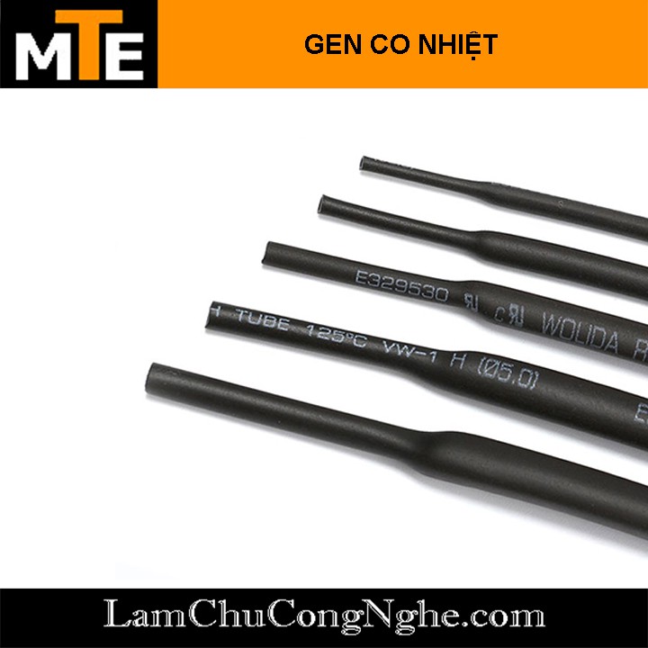 1 mét ống gen co nhiệt cách điện - Phi 3