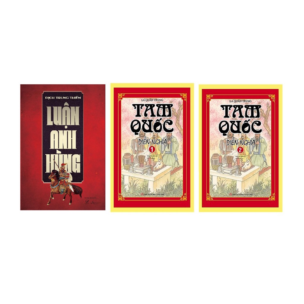 Sách - Combo Sách Luận Anh Hùng (Tái bản 2020) + Tam quốc diễn nghĩa ( 2 tập) + Tặng bookmark