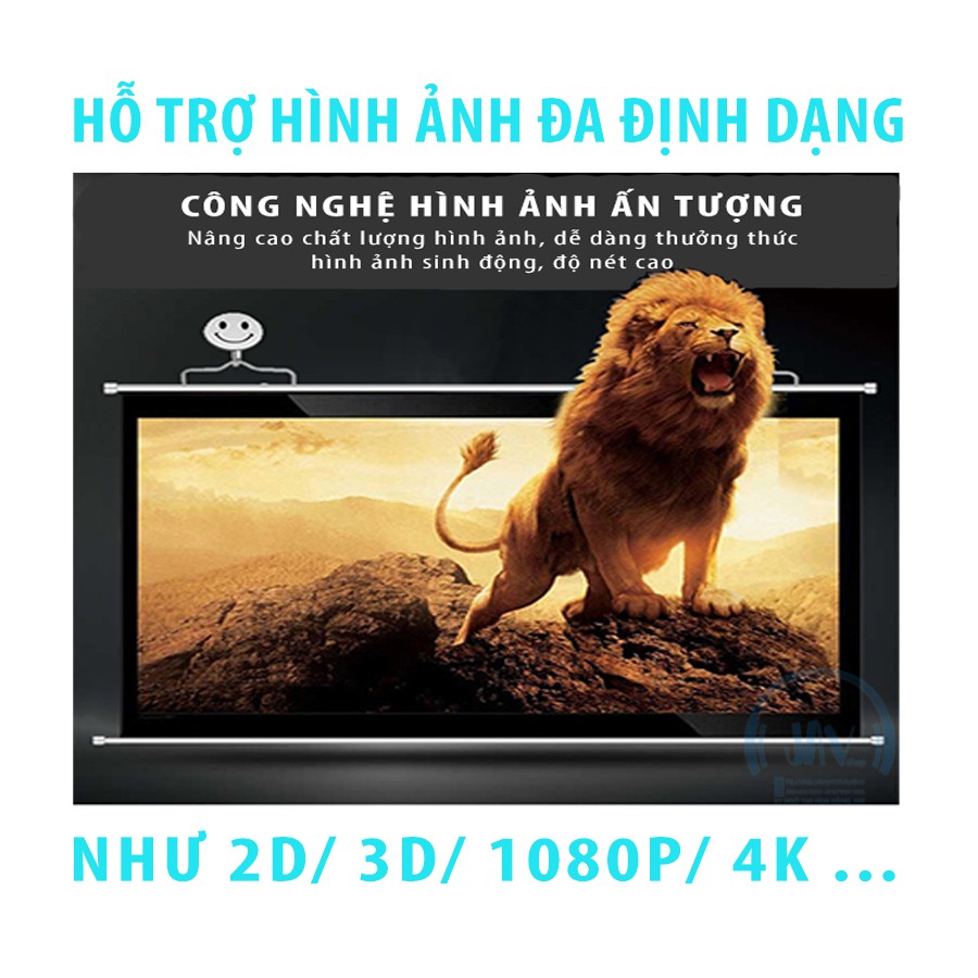 [XẢ HÀNG CUỐI NĂM] MÀN CHIẾU TREO TƯỜNG 100 INCH - Có nẹp sắt - Cuộn lại dễ dàng