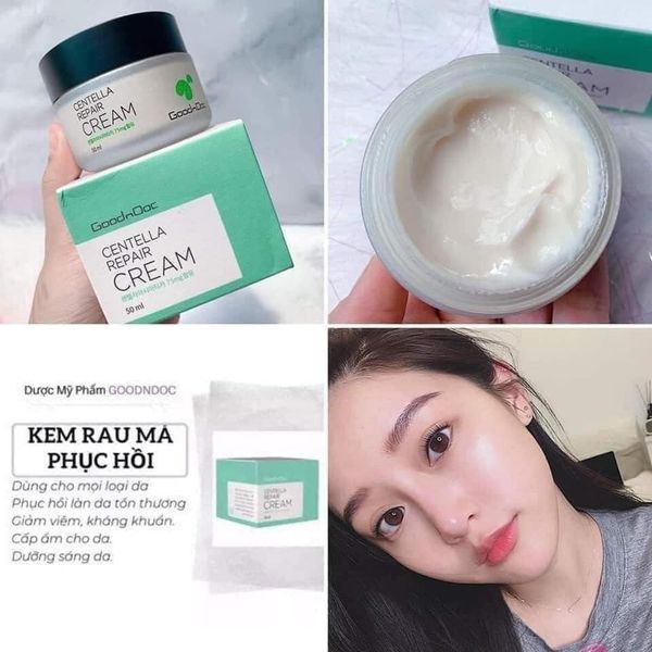 Kem Dưỡng Phục Hồi Da Chiết Xuất Rau Má Goodndoc Centella Repair Cream 50ml