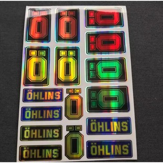 [ BIKER ƠI ] TẤM TEM DÁN XE MÁY CROM OHLINS TRANG TRÍ XE CỰC ĐẸP