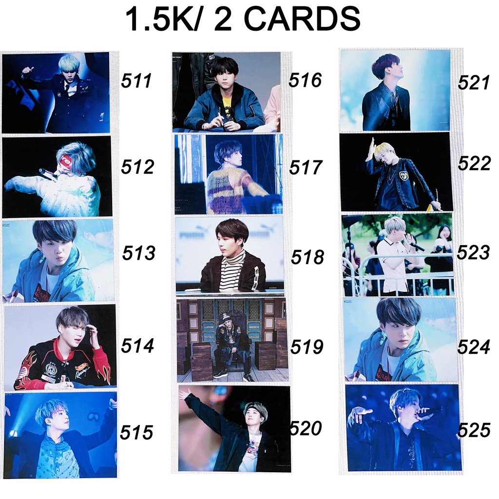 Sale set card  SUGA BTS giá rẻ 4