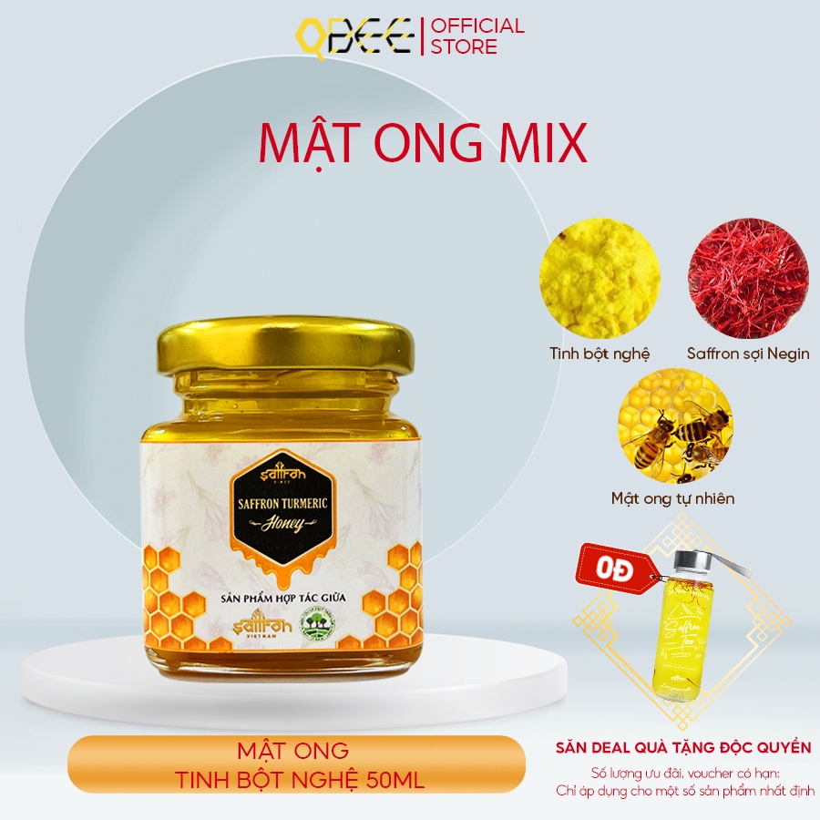 Mật ong mix Saffron Tinh bột nghệ 50ML