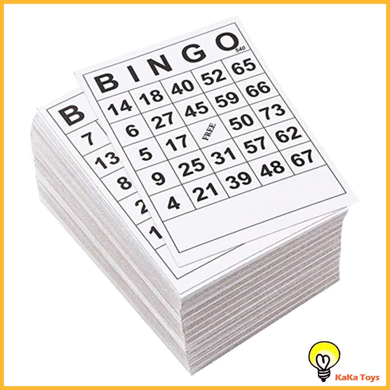 [KaKa Toys] BINGO Game Paper Cards 60 Sheets 60 Faces without repeat Single Design
