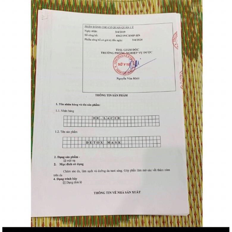 MẶT NẠ THẢI ĐỘC LAMER CARE - DR.LACIR DETOX MASK _,,
