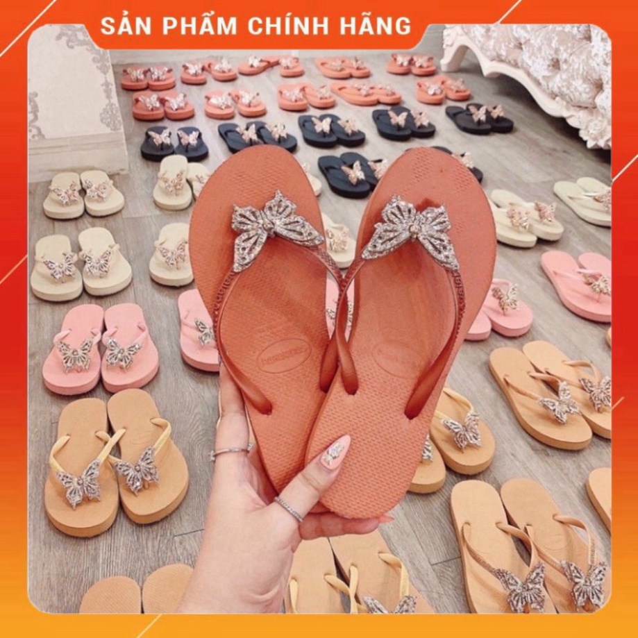 Dép Xốp Thái Nữ Go đính Charm Bướm siêu nhẹ đi trong nhà thoải mái chống trượt Giá thành hợp lí Thời Trang Dép Nam Nữ