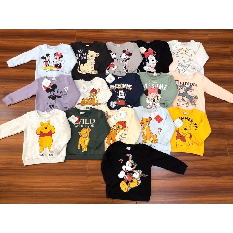 Áo nỉ hãng Fox Disney Baby xuất dư bên trong lót bông cho bé trai bé gái từ 3 tháng đến 5 tuổi