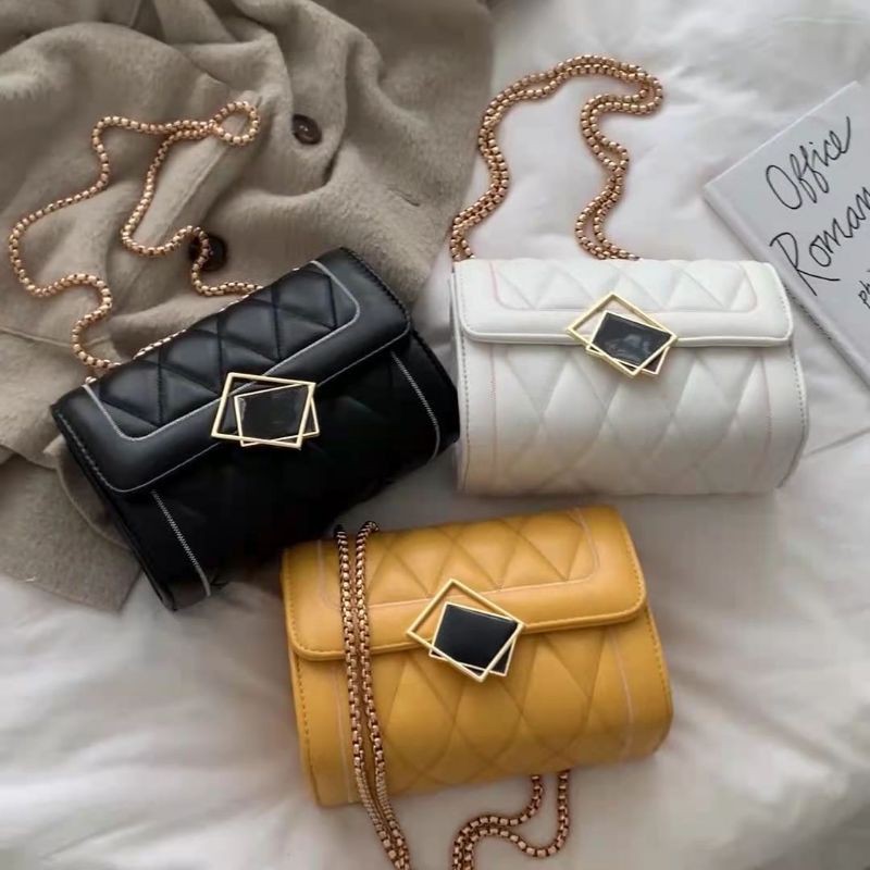 Túi xách đeo chéo trần trám KHOÁ GƯƠNG hot 2021