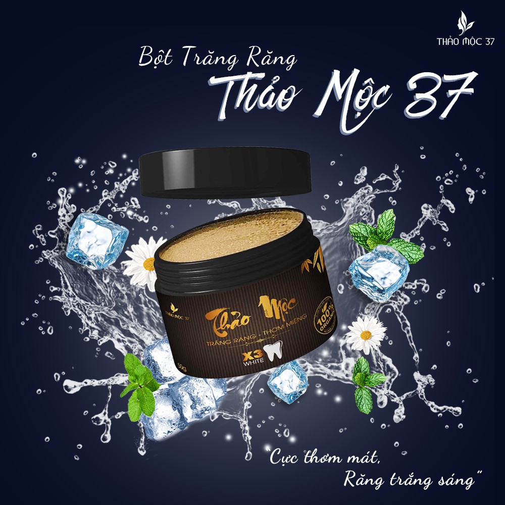 Bột Trắng Răng Thảo Mộc 37 Chính Hãng( mẫu mới )