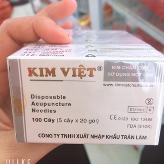 kim châm cứu KIM VIỆT đem lại cảm giác không hề đau đớn 1 hộp 100 cây