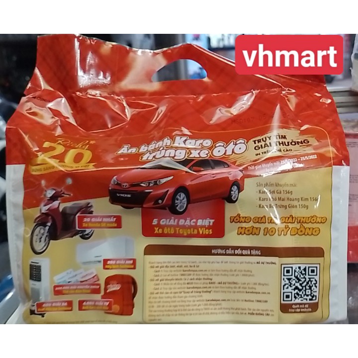 [DATE MỚI NHẤT] BÁNH KARO RICHY VỊ PHÔ MAI HOÀNG KIM VÀ TRUYỀN THỐNG 156gr